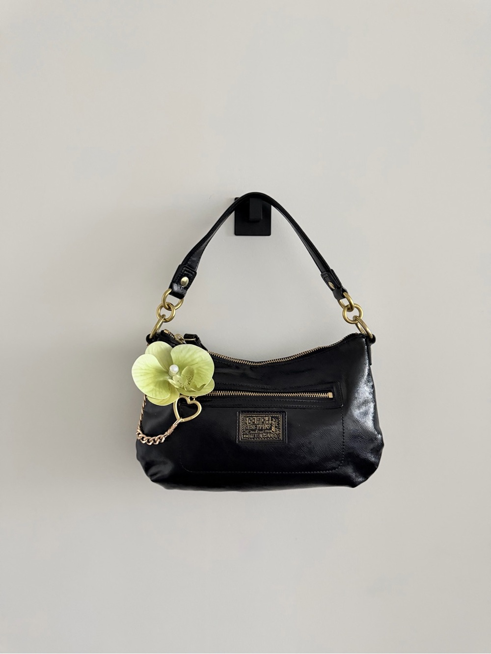 Vintage Coach Poppy Demi Shoulder Bag w/Gold Hardware